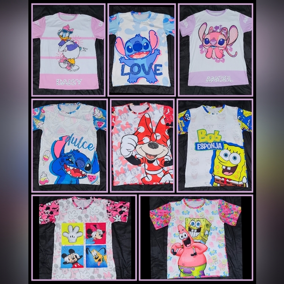 Cartoon Shirts With Rhinestones - Picture 4 of 4